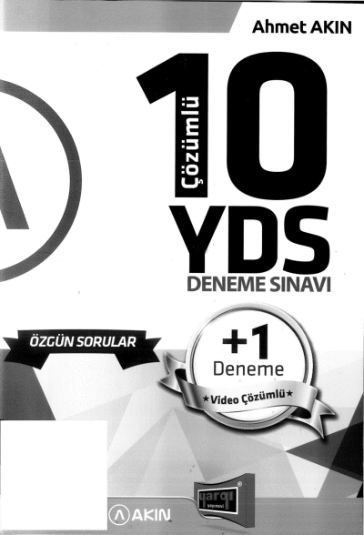 YDS Deneme Sınav 10 Adet Çözümlü (Ahmet Akın)