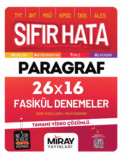 Sıfır Hata Paragraf 16 Deneme Miray Yayınları YKS Fotokopi