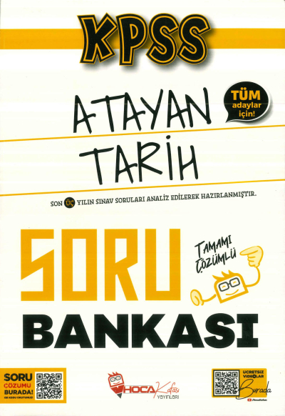 ATAYAN TARİH SORU BANKASI TAMAMI ÇÖZÜMLÜ YKS Fotokopi