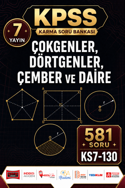 Çokgenler, Dörtgenler, Çember ve Daire 7 Yayın 581 Soru YKS Fotokopi