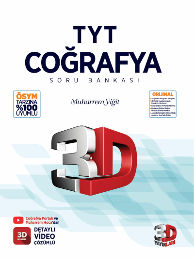 3D TYT COĞRAFYA SORU BANKASI YKS Fotokopi