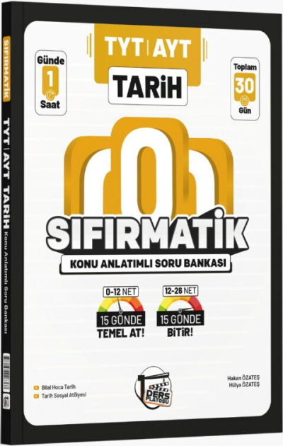 TYT AYT Tarih Sıfırmatik Konu Anlatımlı Soru Bankası Ders Platosu YKS Fotokopi