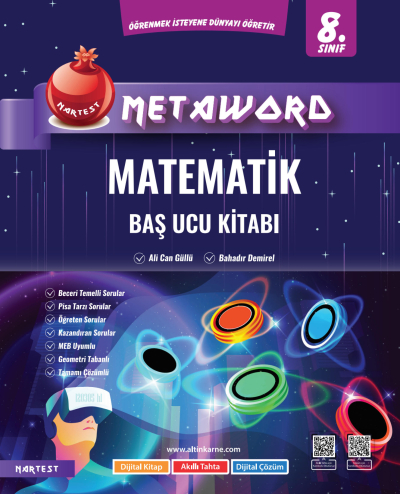 8. Sınıf Matematik Metaword Baş Ucu Kitabı Nartest Yayınları YKS Fotokopi