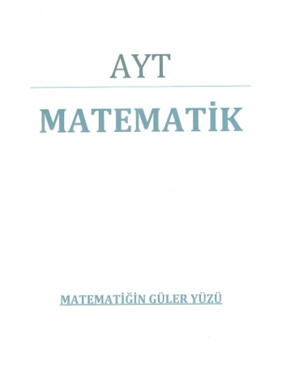 Matematiğin Güler Yüzü AYT Video Ders Notları YKS Fotokopi