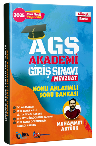 Memur Sınav 2025 MEB AGS Mevzuat Bilgisi Konu Anlatımlı Soru Bankası Muhammet Aktürk YKS Fotokopi