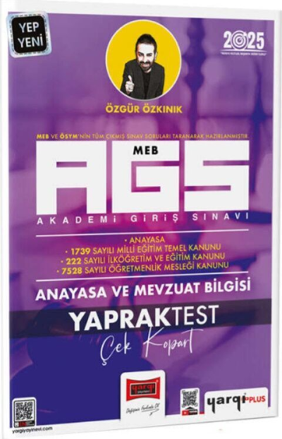 2025 MEB AGS Anayasa ve Mevzuat Bilgisi Çek Kopart Yaprak Test Yargı Yayınları YKS Fotokopi