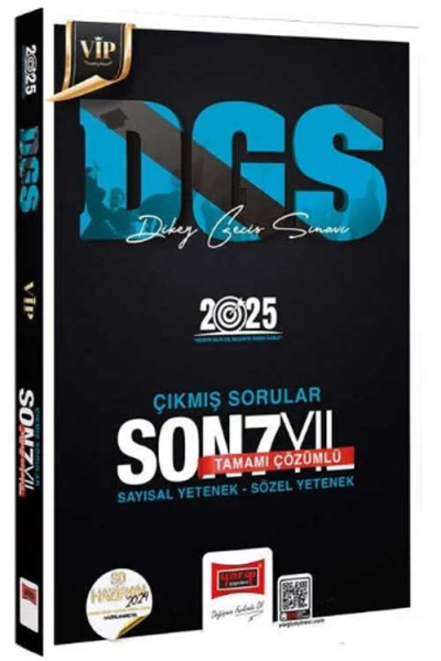 2025 DGS VİP Sayısal Sözel Yetenek Tamamı Çözümlü Son 7 Yıl Çıkmış Sorular Yargı Yayınları YKS Fotokopi