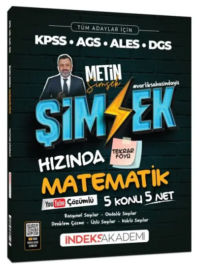 Şimşek Hızında Matematik Tekrar Föyü Youtube Video Çözümlü İndeks Akademi Yayıncılık YKS Fotokopi