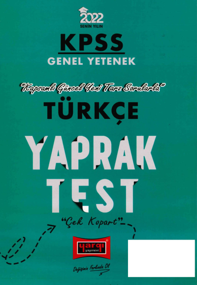 TÜRKÇE YAPRAK TEST YKS Fotokopi