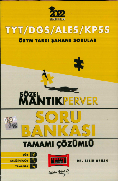 ÖSYM TARSI ŞAHEN SORULAR SÖZEL MANTIK PERVER SORU BANKASI YKS Fotokopi