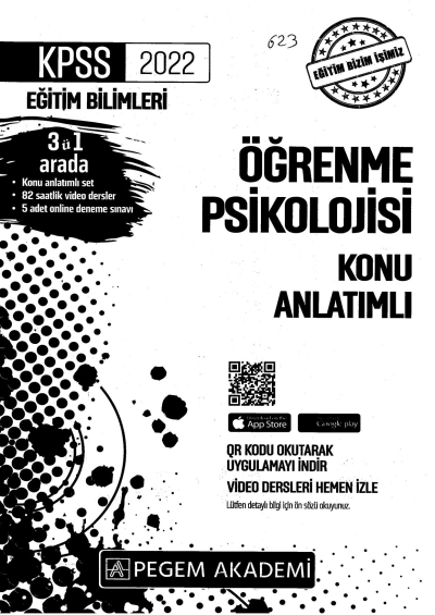 2022 KPSS Eğitim Bilimleri ÖĞRENME PSİKOLOJİSİ KONU ANLATIM YKS Fotokopi