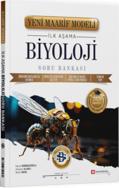 2028 Üniversiteye Hazırlık Biyoloji İlk Aşama Maarif Model Soru Bankası Bilgi Sarmal Yayınları YKS Fotokopi