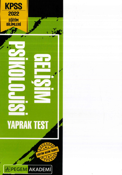 GELİŞİM PSİKOLOJİSİ YAPRAK TEST YKS Fotokopi