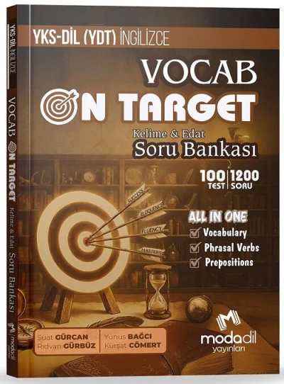 YKSDİL İngilizce VOCAB ON TARGET Kelime ve Edat Soru Bankası Modadil Yayınları YKS Fotokopi
