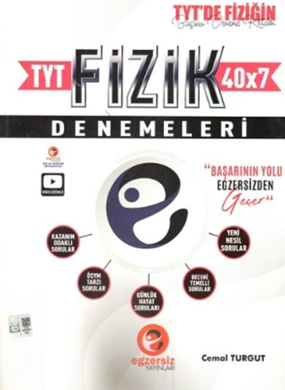 TYT Fizik 40 x 7 Denemeleri Egzersiz Yayınları YKS Fotokopi