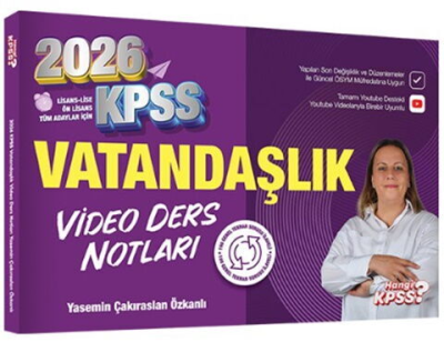2026 KPSS Vatandaşlık Video Ders Notları Tüm Adaylar İçin Yasemin Özkanlı Hangi KPSS YKS Fotokopi