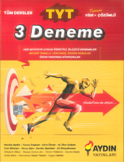 TYT TÜM DERSLER 3 DENEME YKS Fotokopi