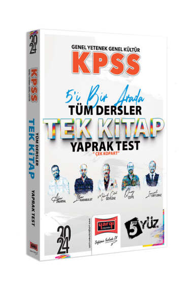 2024 KPSS 5Yüz Lisans GK-GY Tüm Dersler Tek Kitap Çek Kopart Yaprak Test YKS Fotokopi