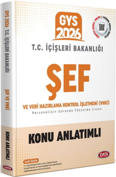 2026 T.C. İçişleri Bakanlığı Şef ve VHKİ GYS Konu Anlatımlı Data Yayınları YKS Fotokopi