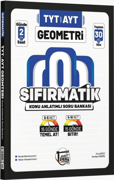 TYT AYT Geometri Sıfırmatik Konu Anlatımlı Soru Bankası Ders Platosu YKS Fotokopi