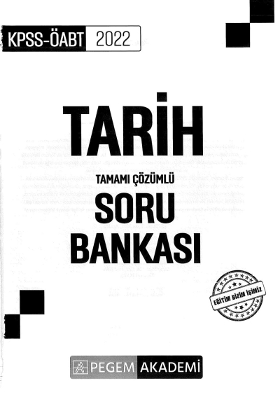 TARİH TAMAMI ÇÖZÜMLÜ SORU BANKASI YKS Fotokopi