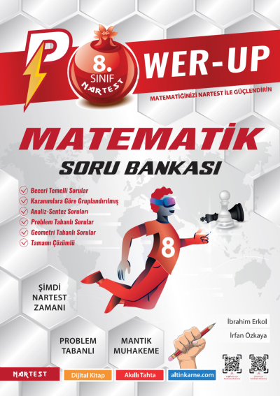 8. Sınıf Power-Up Matematik Soru Bankası Nartest Yayınları YKS Fotokopi