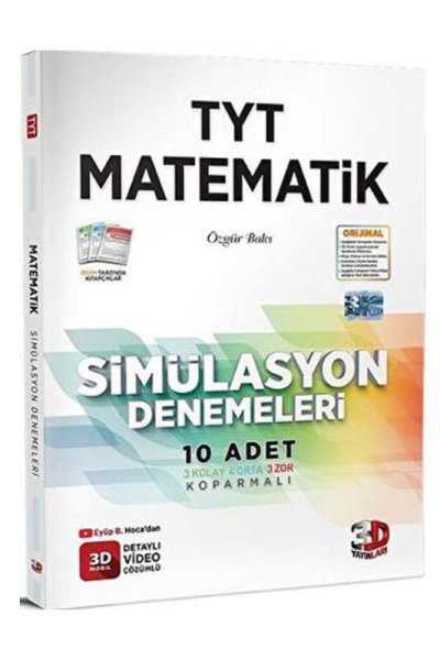 2026 TYT Matematik Simülasyon Denemeleri Detaylı Video Çözümlü 3D Yayınları YKS Fotokopi