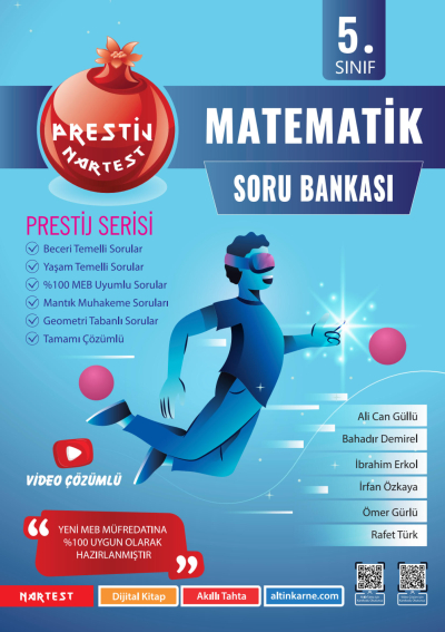 5. Sınıf Prestij Matematik Soru Bankası Nartest Yayınları YKS Fotokopi