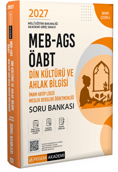 2027 ÖABT Din Kültürü ve Ahlak Bilgisi Öğretmenliği Soru Bankası Çözümlü Pegem Akademi Yayınları YKS Fotokopi