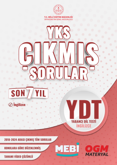 YDT Çıkmış Sorular Son 7 Yıl 2018-2024 MEBİ YKS Fotokopi