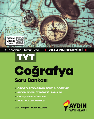 TYT Coğrafya Soru Bankası Aydın Yayınları YKS Fotokopi