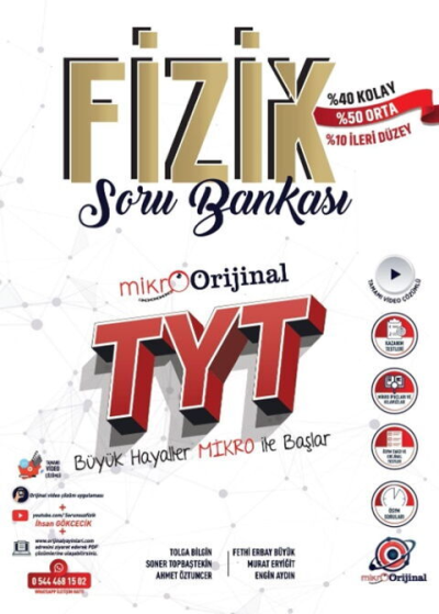 TYT Fizik Soru Bankası Orijinal Mikro YKS Fotokopi