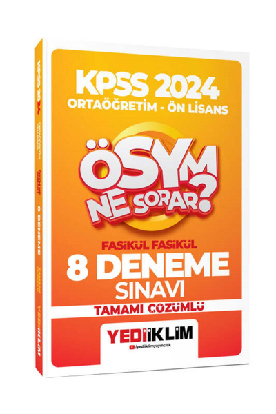 ÖSYM Ne Sorar Ortaöğretim-Önlisans Fasikül Tamamı Çözümlü 8 Deneme