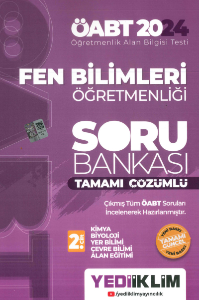 FEN BİLİMLERİ ÖĞRETMENLİĞİ SORU BANKASI TAMAMI ÇÖZÜMLÜ YKS Fotokopi