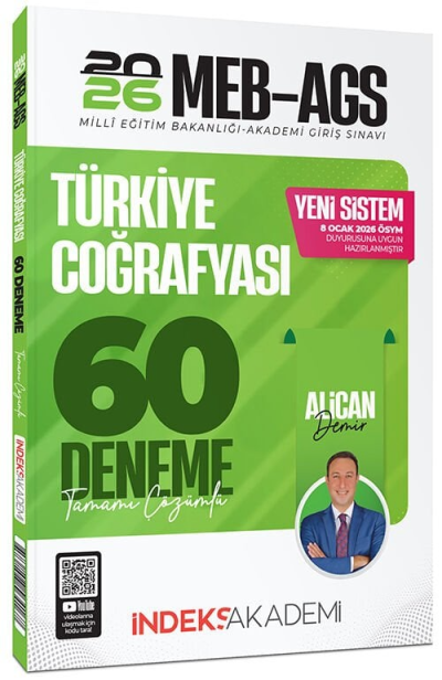 2026 MEB-AGS Türkiye Coğrafyası 60 Deneme Çözümlü İndeks Akademi Yayıncılık YKS Fotokopi