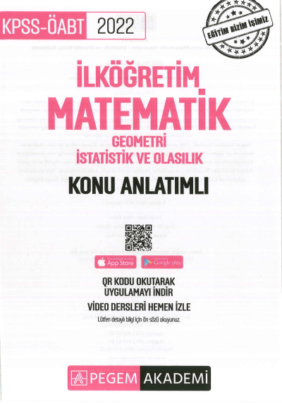 İLKÖĞRETİM MATEMATİK GEOMETRİ- İSTATİSTİK VE OLASILIK KONU ANLATIMLI YKS Fotokopi