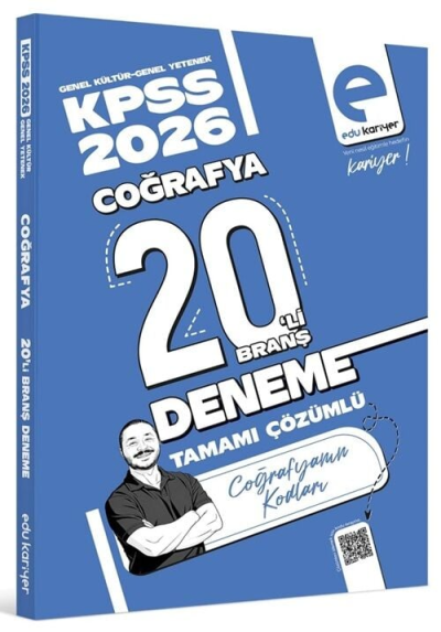 KPSS Coğrafyanın Kodları 20 Deneme Çözümlü EDU Kariyer YKS Fotokopi