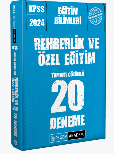 2024 KPSS Eğitim Bilimleri Rehberlik ve Özel Eğitim 20 Deneme YKS Fotokopi