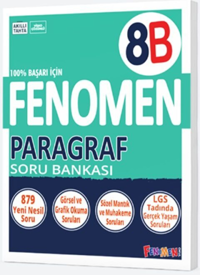 8. Sınıf Fenomen Paragraf B Soru Bankası Fenomen Kitap YKS Fotokopi
