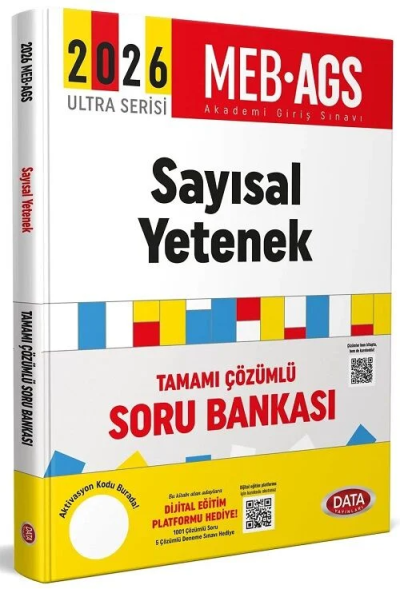 2026 MEB-AGS Sayısal Yetenek Soru Bankası Çözümlü Ultra Serisi Data Yayınları