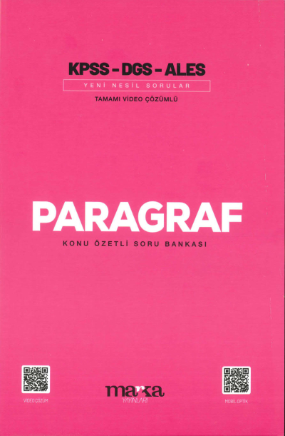 PARAGRAF KONU ÖZETLİ SORU BANKASI YKS Fotokopi