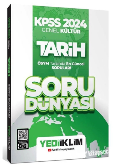 2024 KPSS Tarih Soru Dünyası Soru Bankası Yediiklim Yayınları YKS Fotokopi