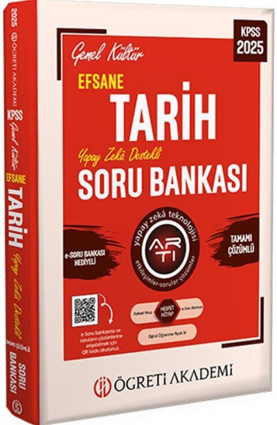 2025 KPSS Genel Kültür Efsane Tarih Tamamı Çözümlü Soru Bankası Öğreti Akademi Yayınları YKS Fotokopi