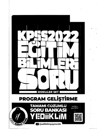 2022 KPSS Program Geliştirme Soru Bankası Modüler Set YKS Fotokopi