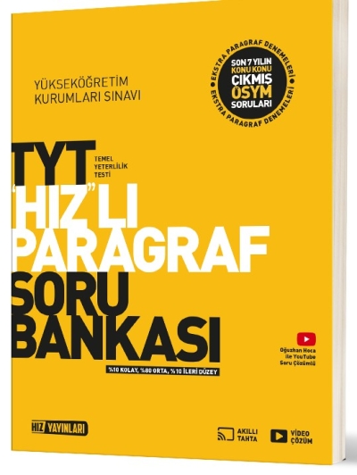 TYT Paragraf Soru Bankası Hız Yayınları YKS Fotokopi