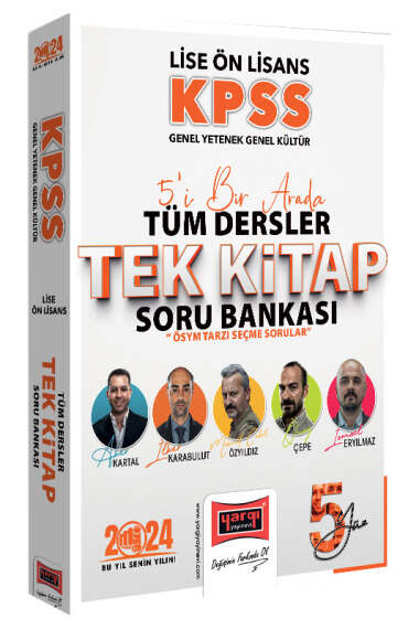 2024 KPSS Lise Ön Lisans GK-GY 5Yüz Ekibi Tüm Dersler Tek Kitap Soru Bankası YKS Fotokopi