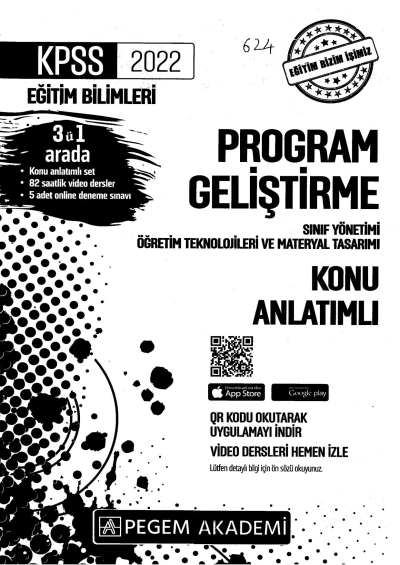 2022 KPSS Eğitim Bilimleri PROGRAM GELİŞTİRME KONU ANLATIM YKS Fotokopi