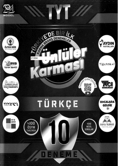 TYT 10 lu Deneme Türkçe YKS Fotokopi