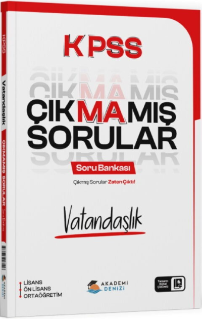 KPSS Vatandaşlık Çıkmamış Sorular Soru Bankası Akademi Denizi YKS Fotokopi