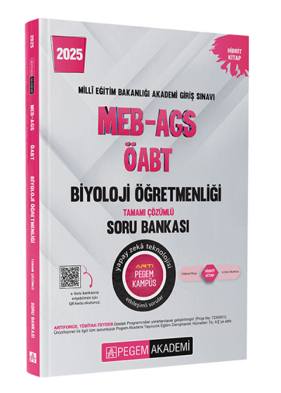 2025 MEB-AGS-ÖABT Biyoloji Tamamı Çözümlü Soru Bankası Pegem Yayınları YKS Fotokopi